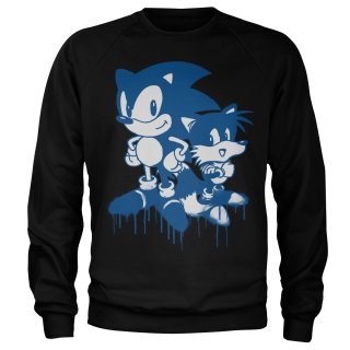 Sweatshirt Sonic The Hedgehog - Sonic and Tails Sprayed