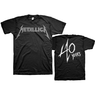 Tričko Metallica - 40th Anniversary Songs Logo (Back Print)