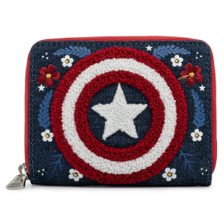 Peňaženka Loungefly - Marvel - Captain America 80th - Floral Shield 