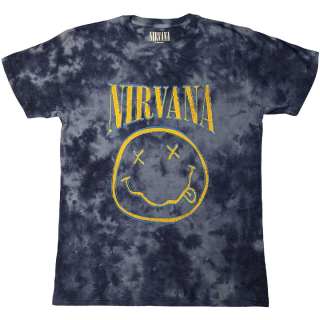 ECO tričko Nirvana - Happy Face Blue Stroke