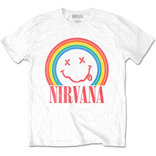 Tričko Nirvana - Happy Face Rainbow