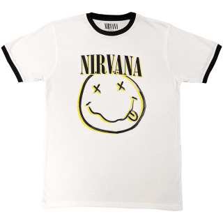 Eco ringer tričko Nirvana - Double Happy Face