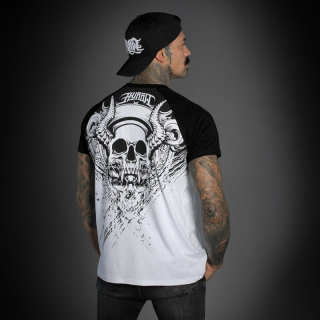 Raglan tričko Hyraw - Graphic Skull