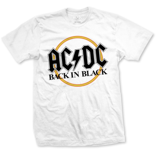 Tričko AC/DC - Back in Black (Biele)