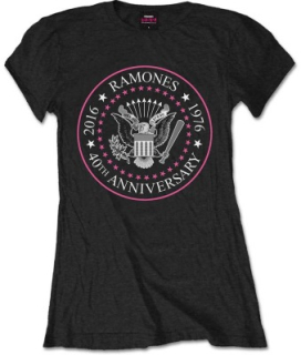 Dámske tričko Ramones - 40th Anniversary Pink Seal