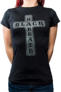 Dámske tričko Black Sabbath Cross (Diamante)