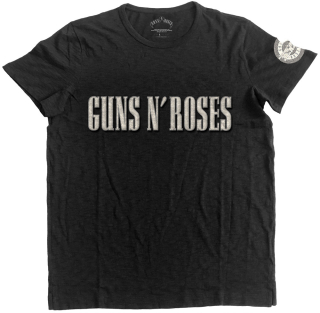 Tričko Guns N' Roses - Logo & Bullet Circle With Applique Motifs