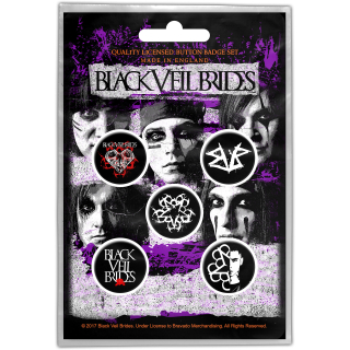 Set odznakov Black Veil Brides - Pentagram