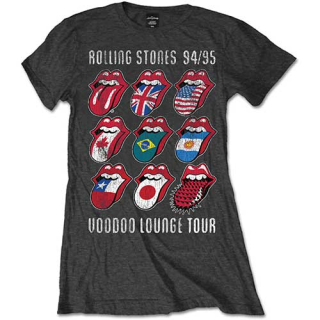 Dámske tričko The Rolling Stones - Voodoo Lounge Tongues (šedé)