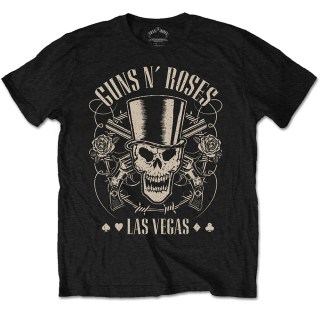 Tričko Guns N' Roses - Top Hat, Skull & Pistols Las Vegas