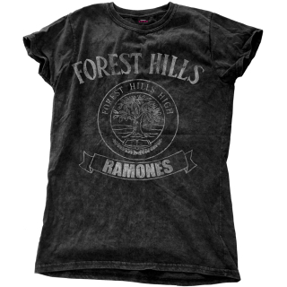 Dámske tričko Ramones - Forest Hills Vintage, čierne