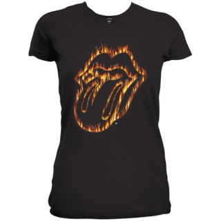 Dámske tričko The Rolling Stones - Flaming Tongue