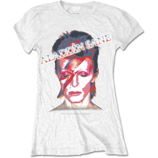 Dámske tričko David Bowie - Aladdin Sane (white)