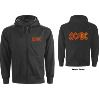Mikina so zipsom AC/DC - Logo (šedá)
