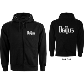 Mikina so zipsom The Beatles - Drop T Logo (čierna)