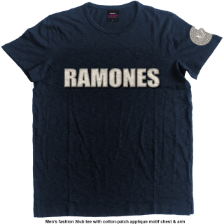 Tričko Ramones - Logo & Presidential Seal (námornícka modrá)