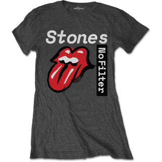 Dámske tričko The Rolling Stones - No Filter Text (šedé)