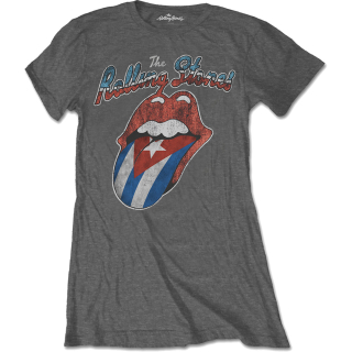 Dámske tričko The Rolling Stones - Rocks Off Cuba (šedé)