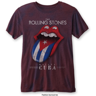 Tričko The Rolling Stones - Havana Cuba (navy blue & red 2-tone)