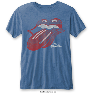 Tričko The Rolling Stones - Vintage Tongue (mid-blue)